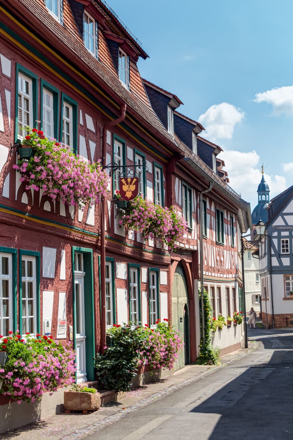 Fachwerkarchitektur in der Altstadt von Seligenstadt in Hessen